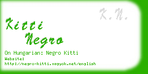 kitti negro business card